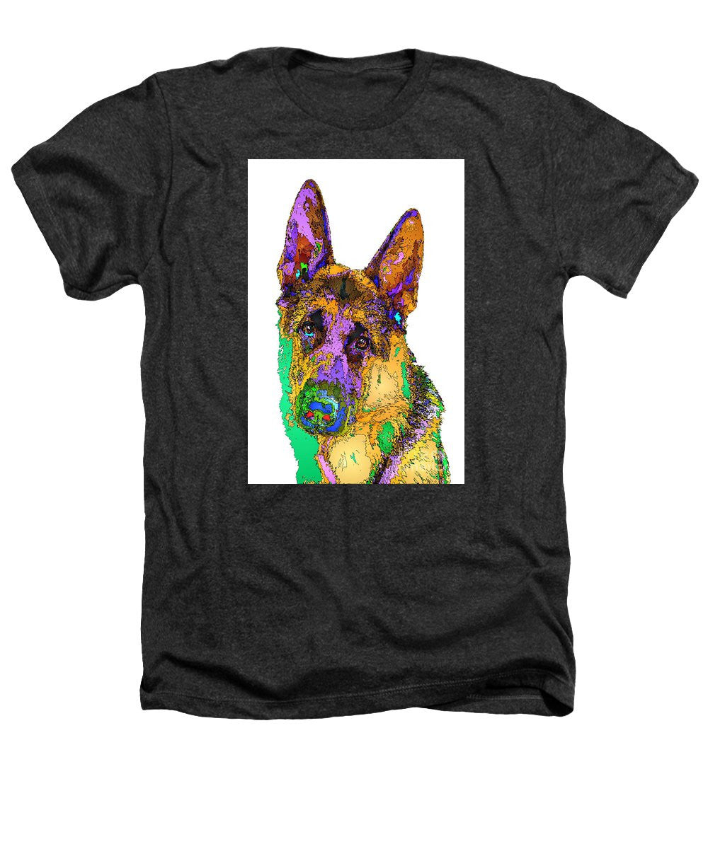 Heathers T-Shirt - Bogart The Shepherd. Pet Series