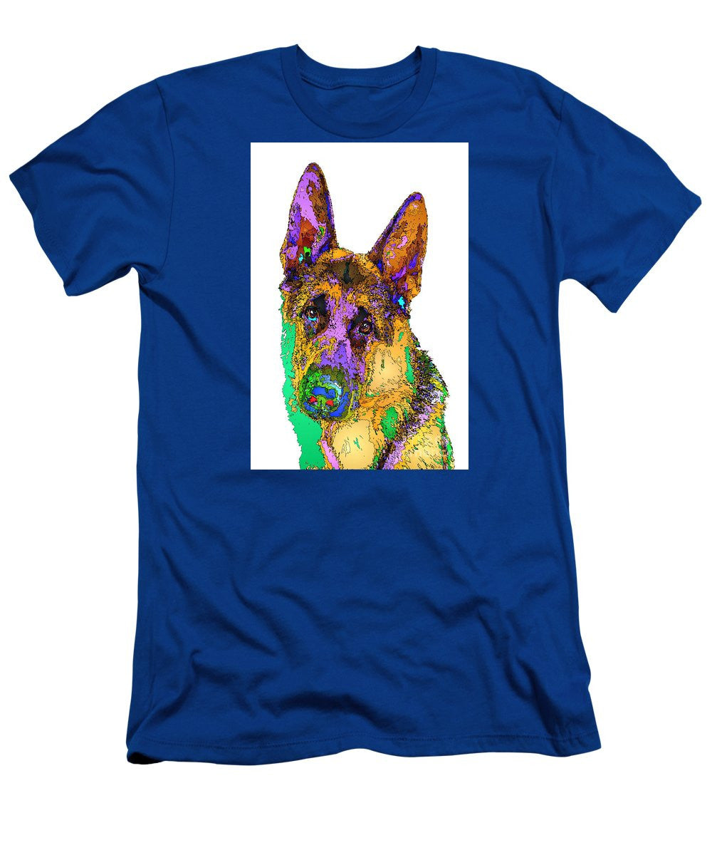 Men's T-Shirt (Slim Fit) - Bogart The Shepherd. Pet Series