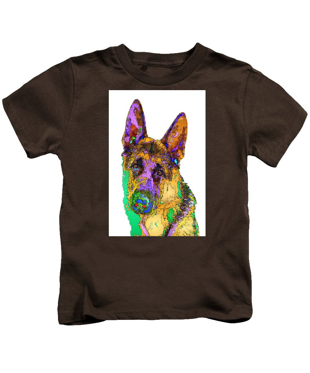 T-shirt pour enfant - Bogart le berger. Série Pet