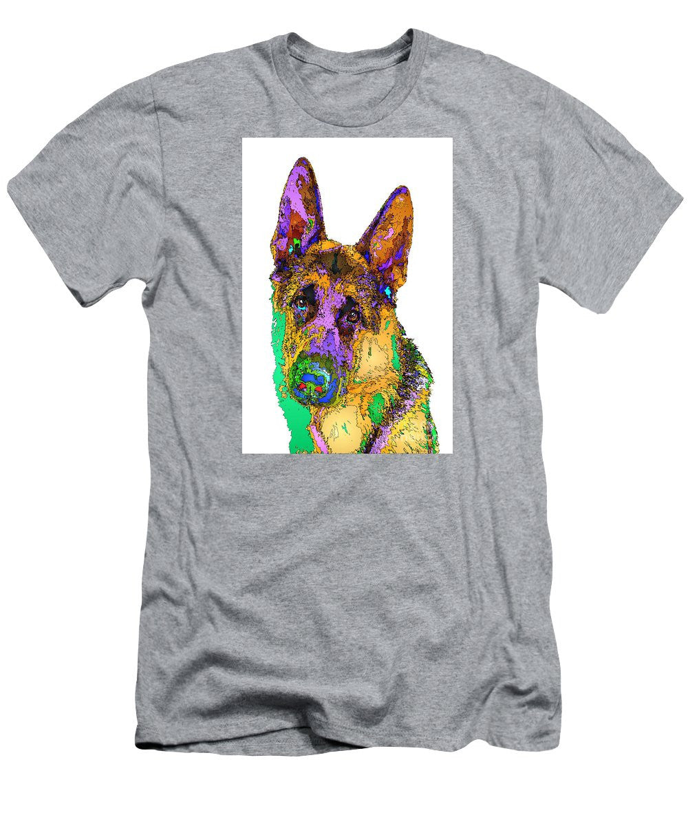 Men's T-Shirt (Slim Fit) - Bogart The Shepherd. Pet Series