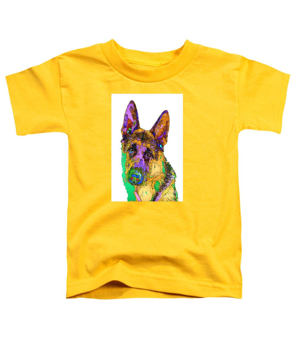 T-shirt pour tout-petits - Bogart le berger. Série Pet