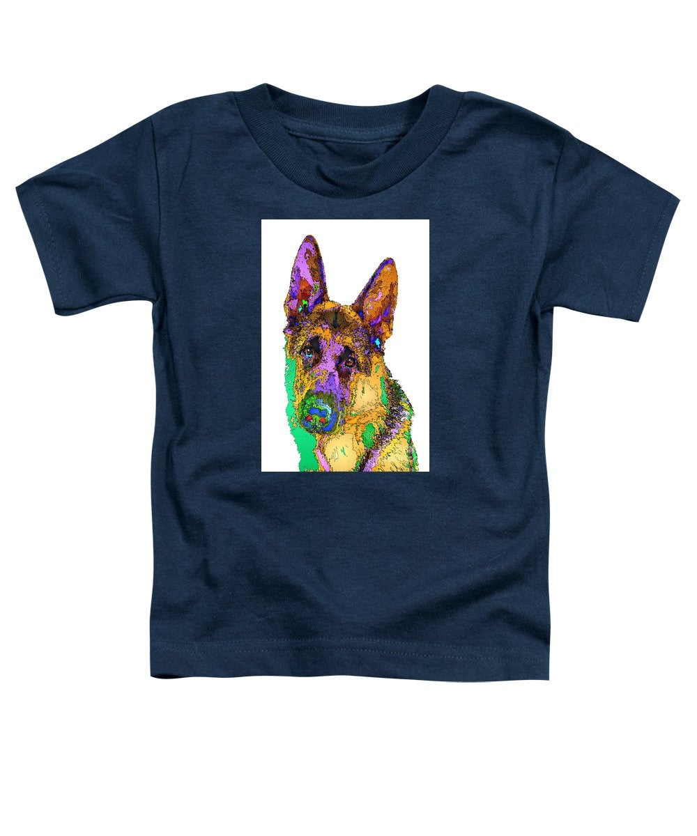 T-shirt pour tout-petits - Bogart le berger. Série Pet