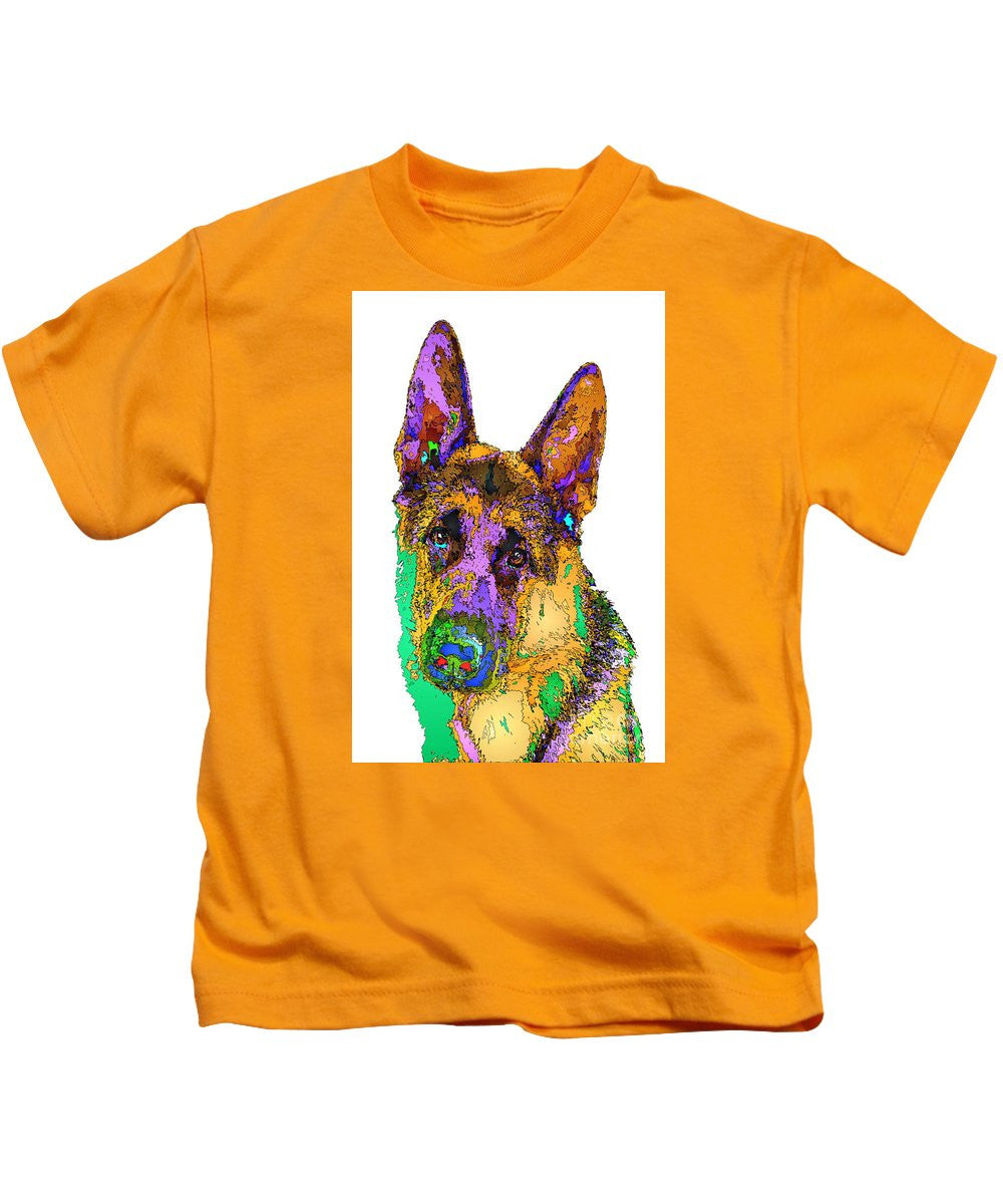 T-shirt pour enfant - Bogart le berger. Série Pet