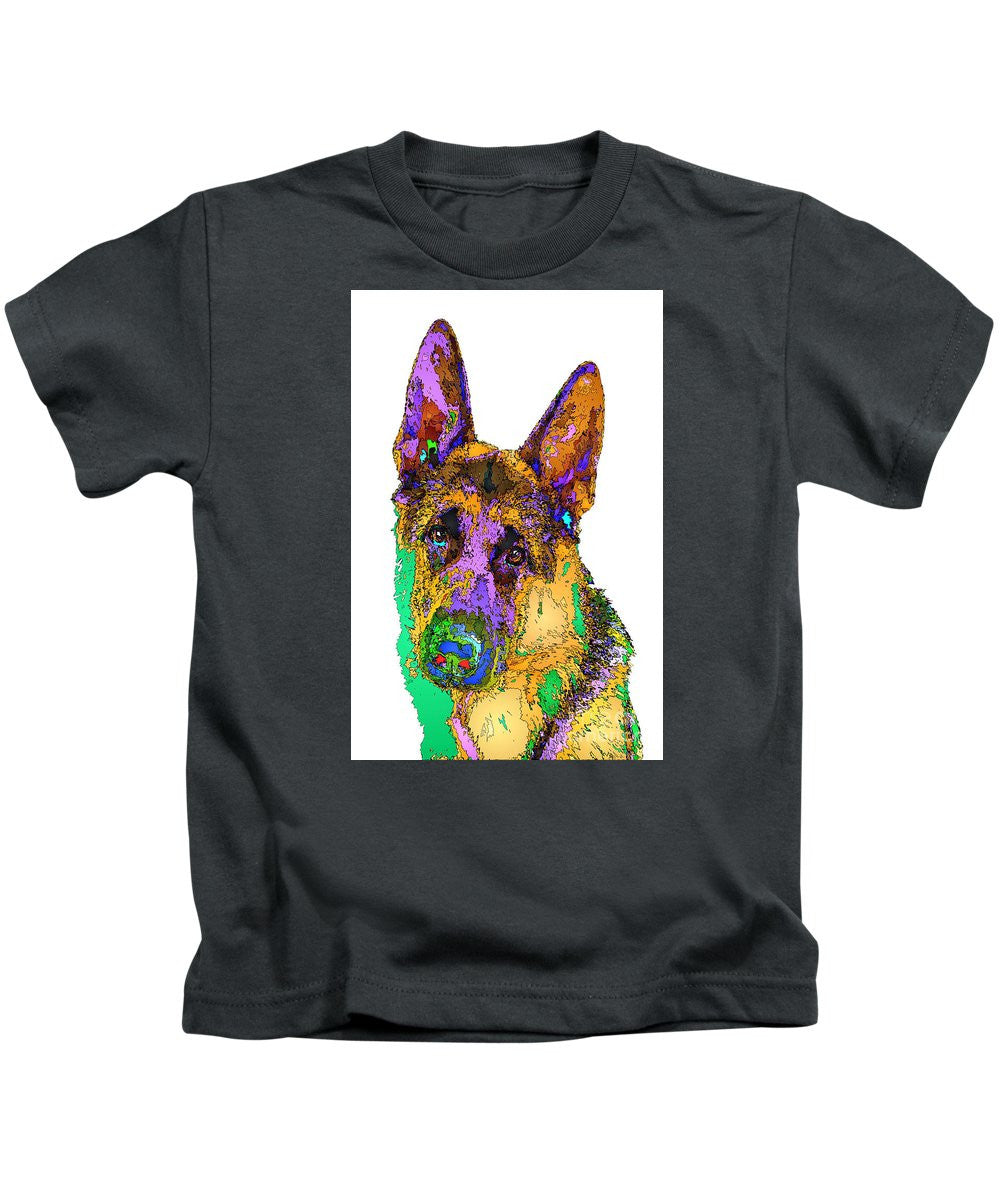 T-shirt pour enfant - Bogart le berger. Série Pet