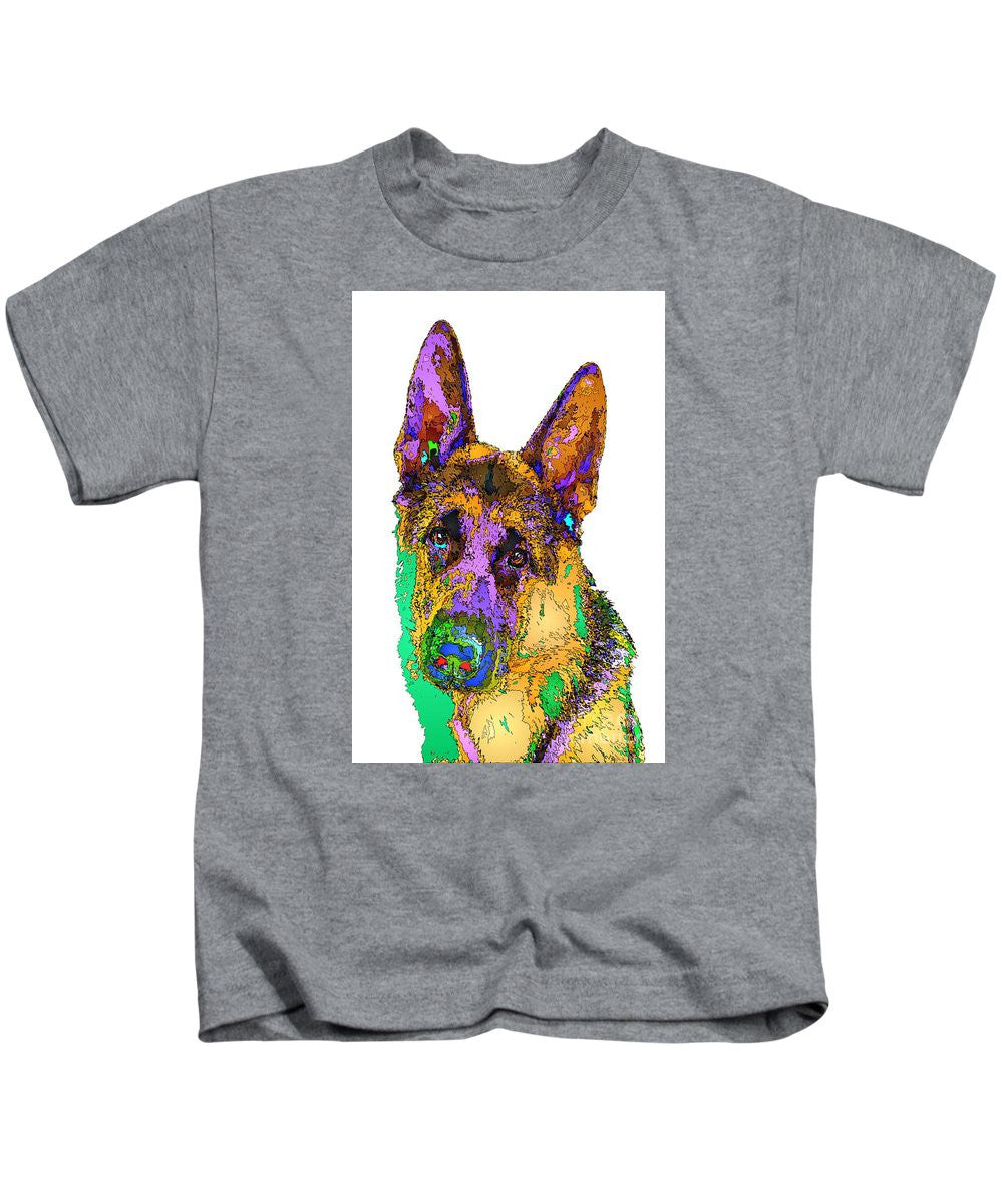 T-shirt pour enfant - Bogart le berger. Série Pet