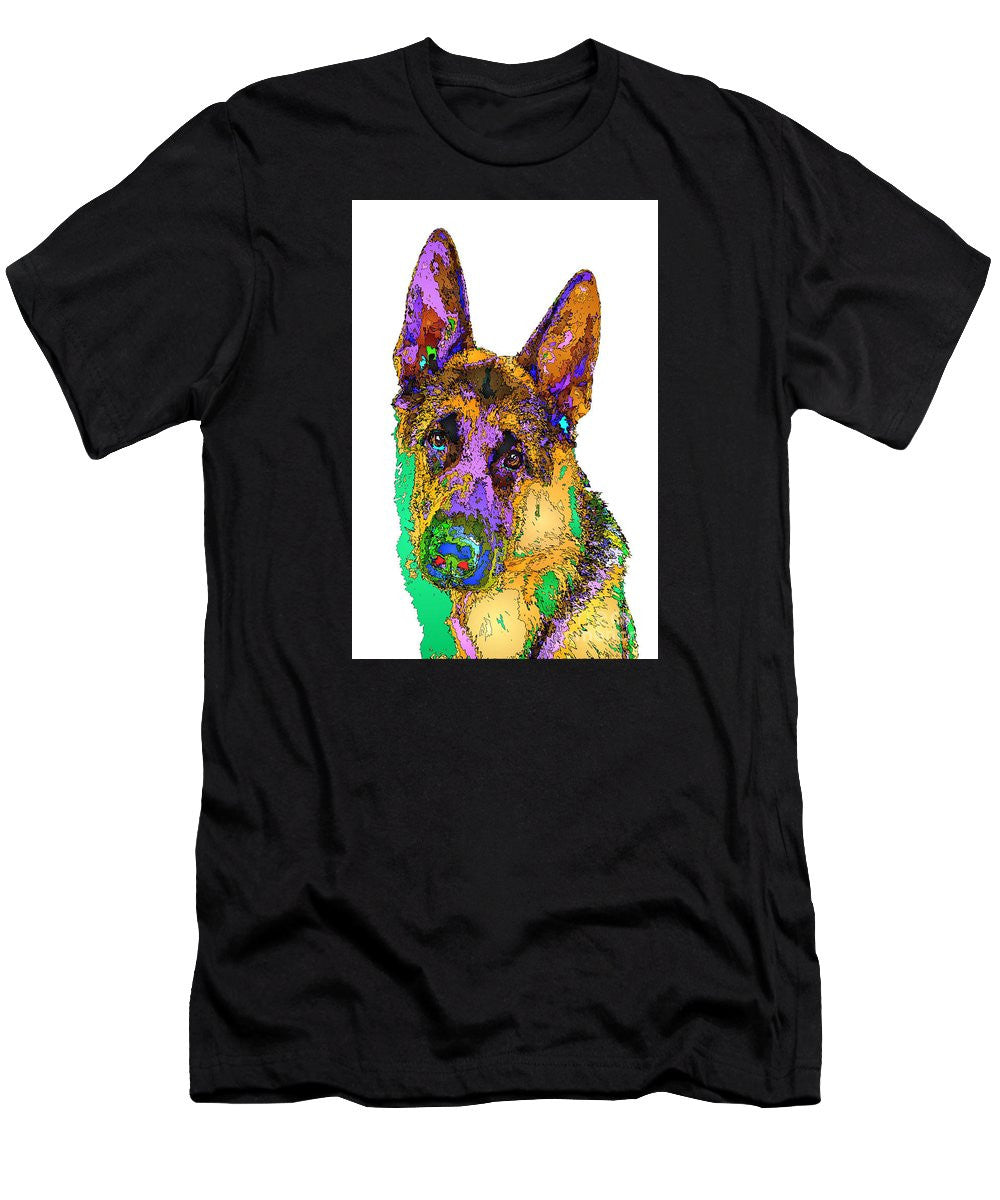 Men's T-Shirt (Slim Fit) - Bogart The Shepherd. Pet Series