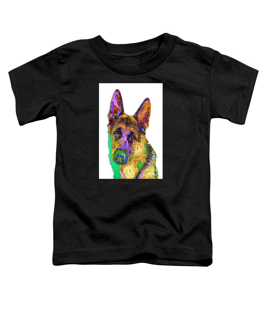 T-shirt pour tout-petits - Bogart le berger. Série Pet