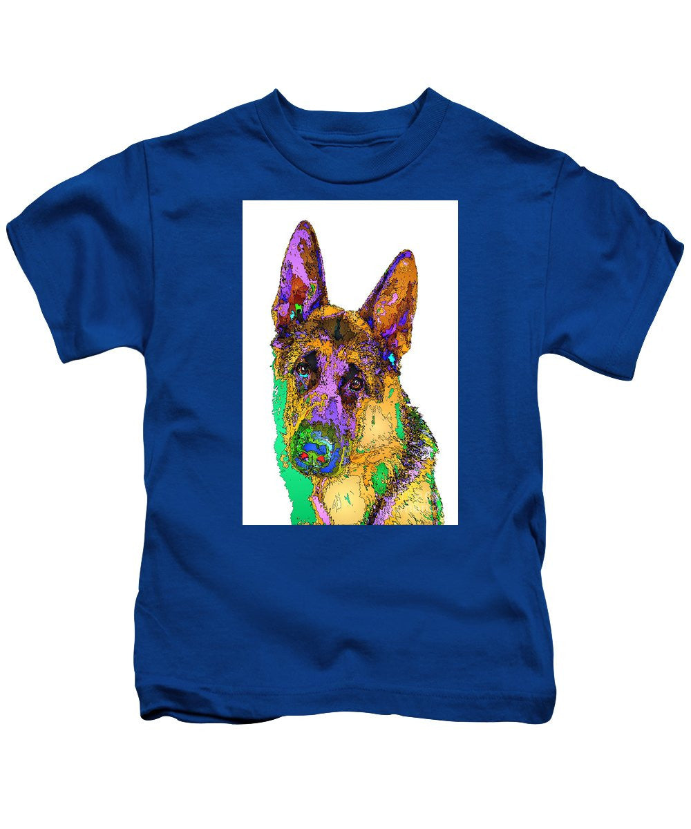 T-shirt pour enfant - Bogart le berger. Série Pet