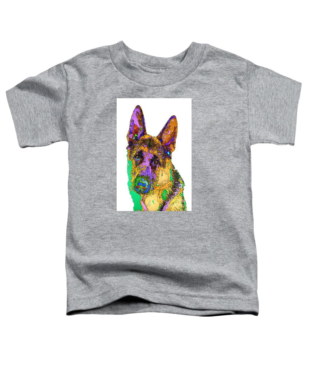 T-shirt pour tout-petits - Bogart le berger. Série Pet