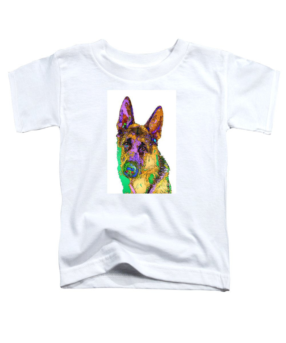 T-shirt pour tout-petits - Bogart le berger. Série Pet