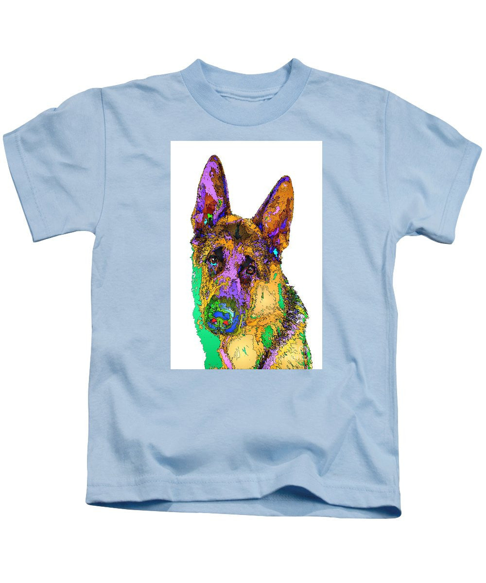 T-shirt pour enfant - Bogart le berger. Série Pet