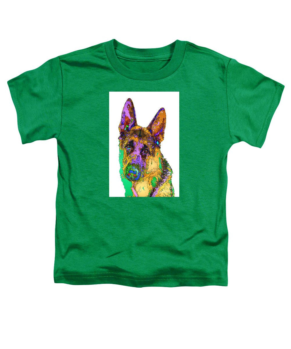 T-shirt pour tout-petits - Bogart le berger. Série Pet