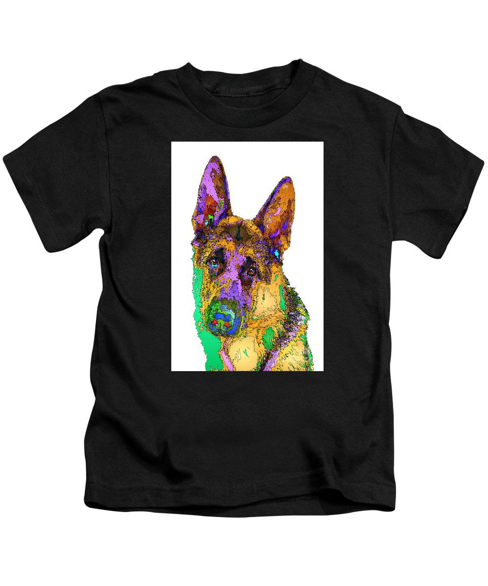 T-shirt pour enfant - Bogart le berger. Série Pet