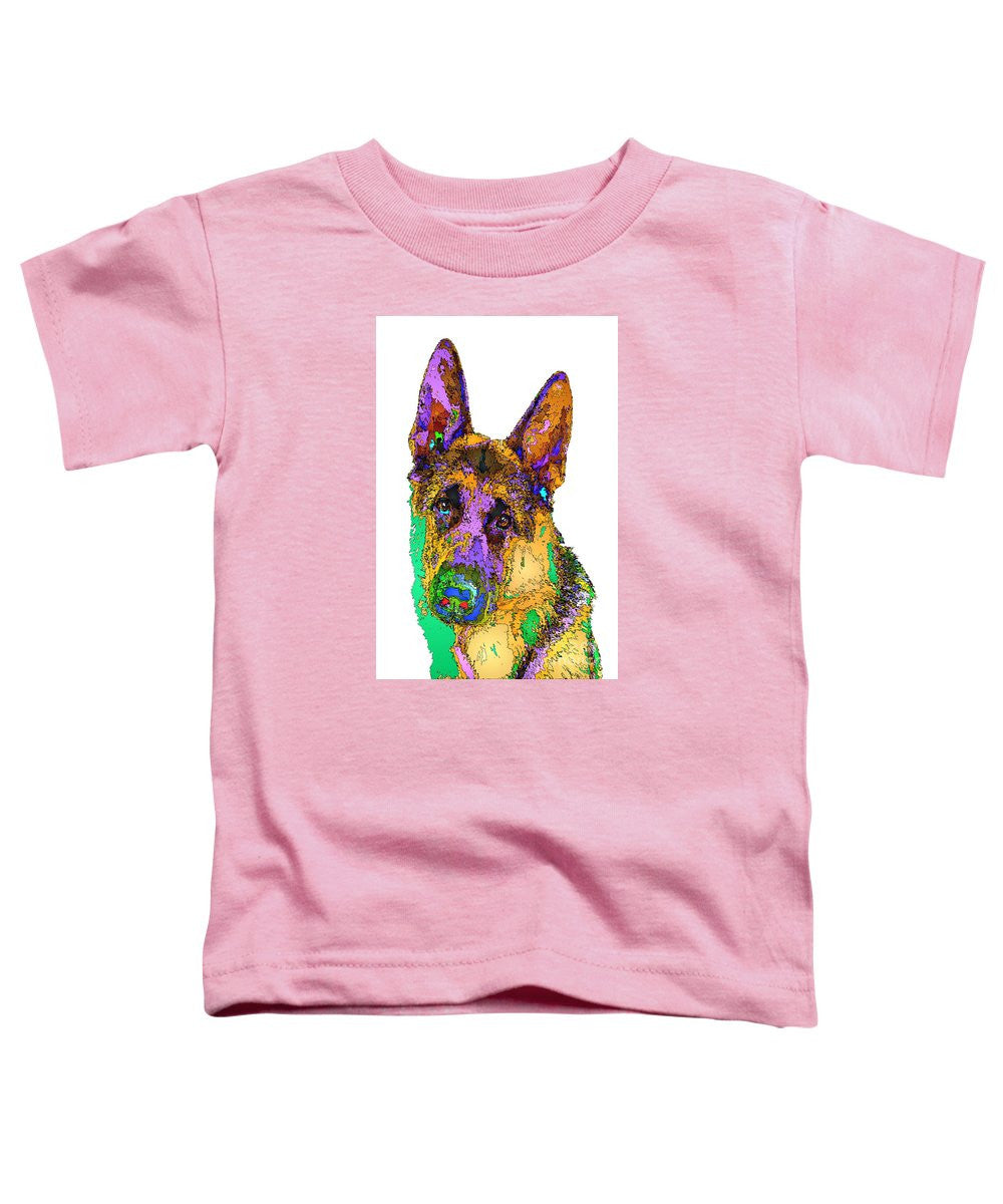 T-shirt pour tout-petits - Bogart le berger. Série Pet