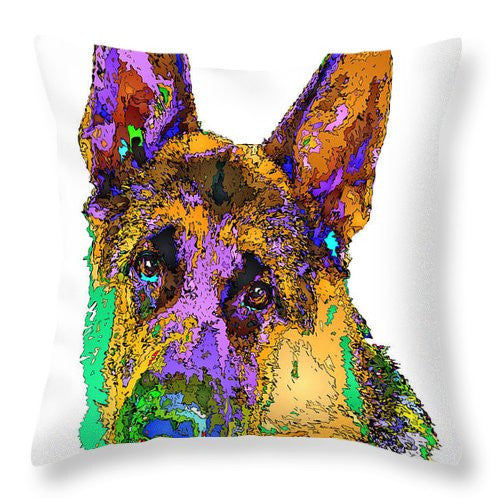 Throw Pillow - Bogart The Shepherd. Pet Series