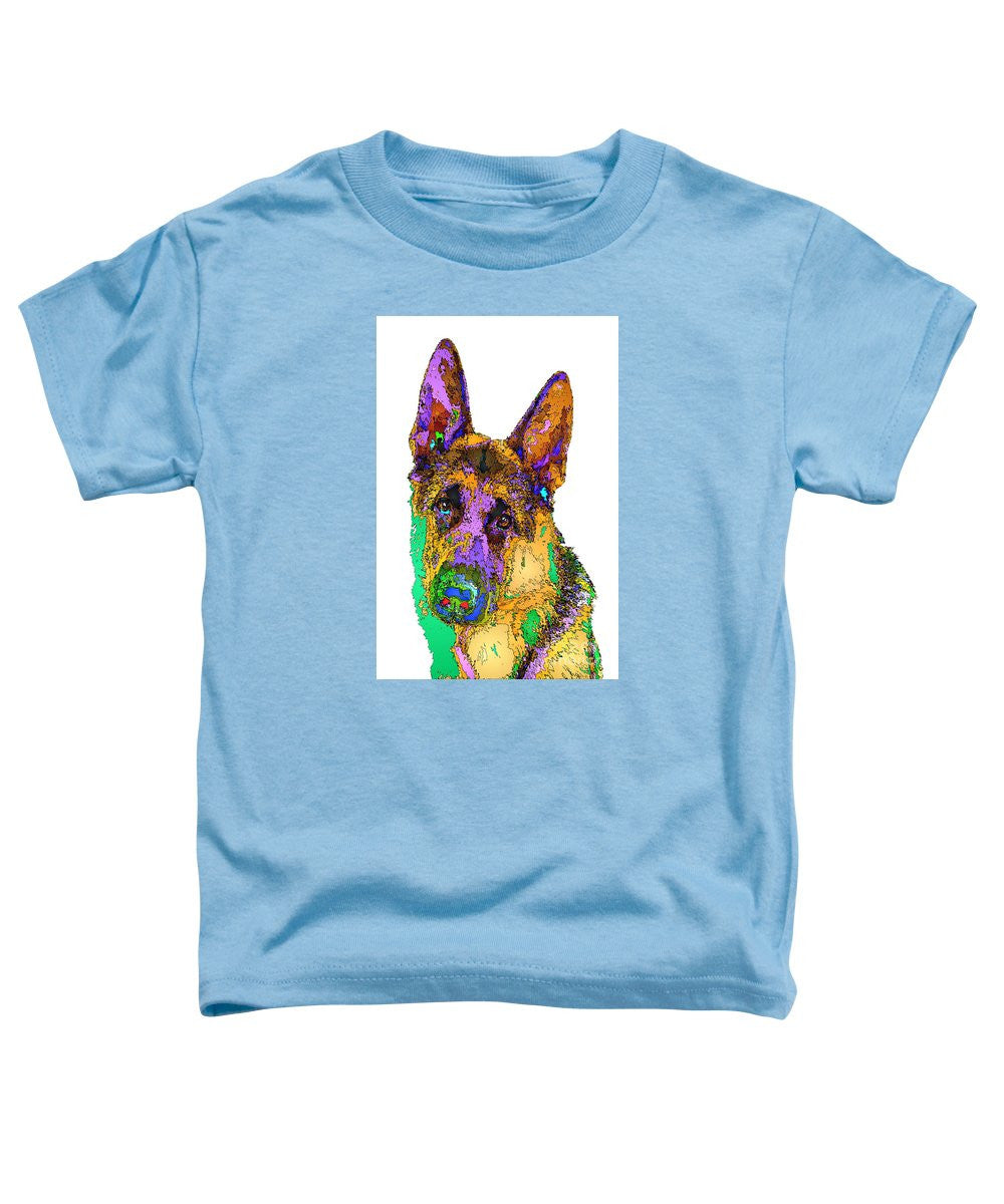 T-shirt pour tout-petits - Bogart le berger. Série Pet