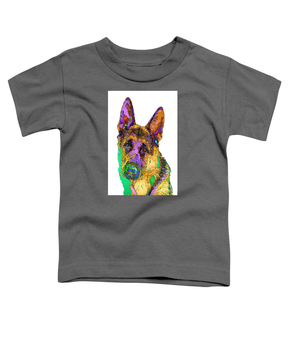 T-shirt pour tout-petits - Bogart le berger. Série Pet