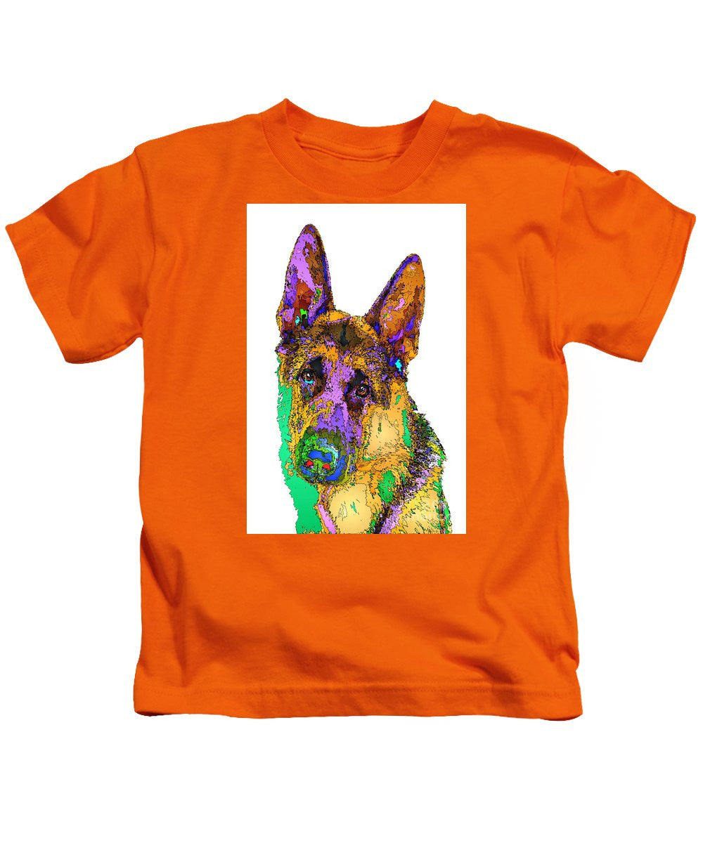 T-shirt pour enfant - Bogart le berger. Série Pet