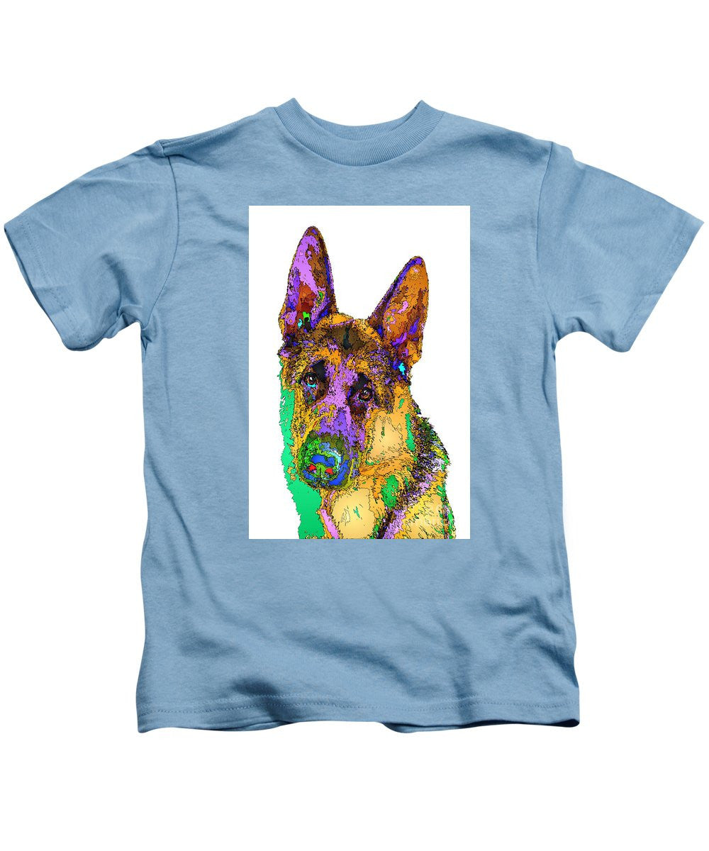 T-shirt pour enfant - Bogart le berger. Série Pet