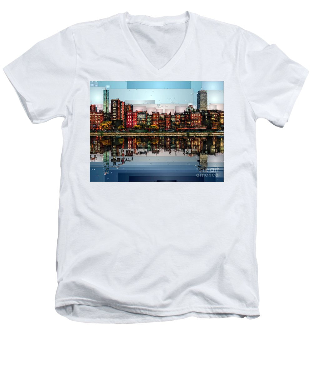 Men's V-Neck T-Shirt - Boston, Massachusetts