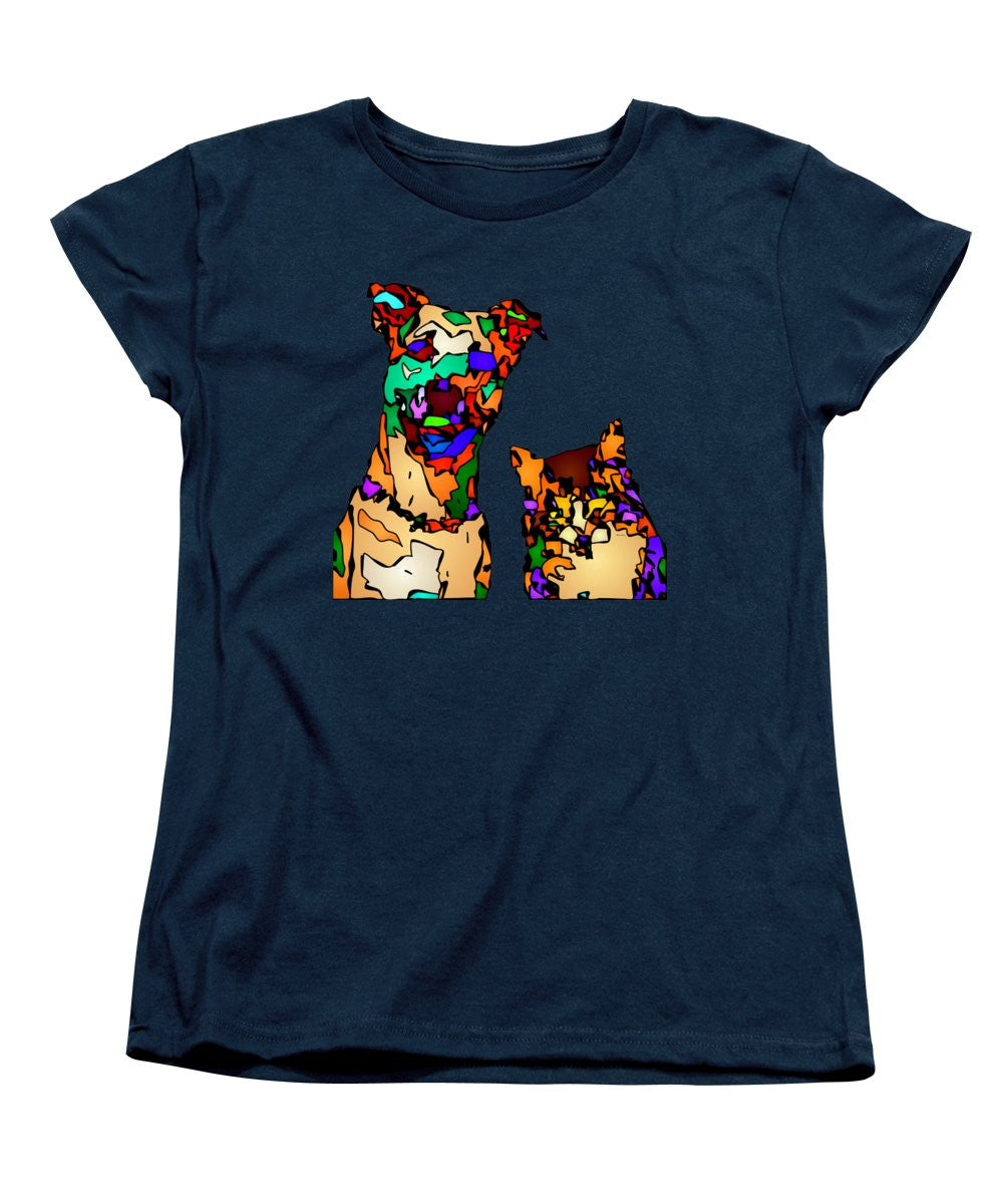 Women's T-Shirt (Standard Cut) - Buddies For Life. Pet Series