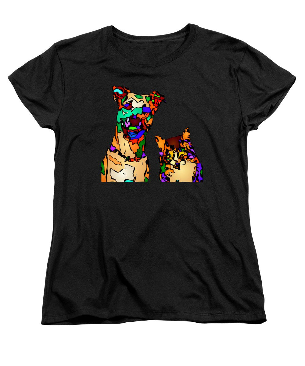 Women's T-Shirt (Standard Cut) - Buddies For Life. Pet Series