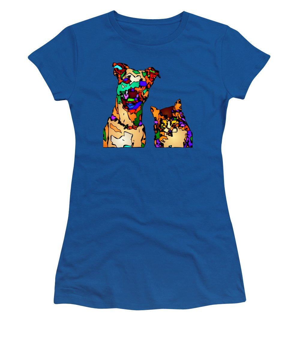 Women's T-Shirt (Junior Cut) - Buddies For Life. Pet Series