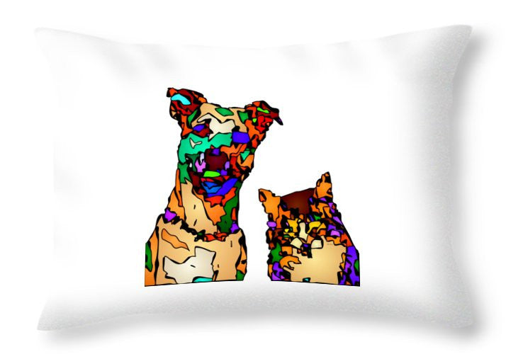 Throw Pillow - Buddies For Life. Pet Series