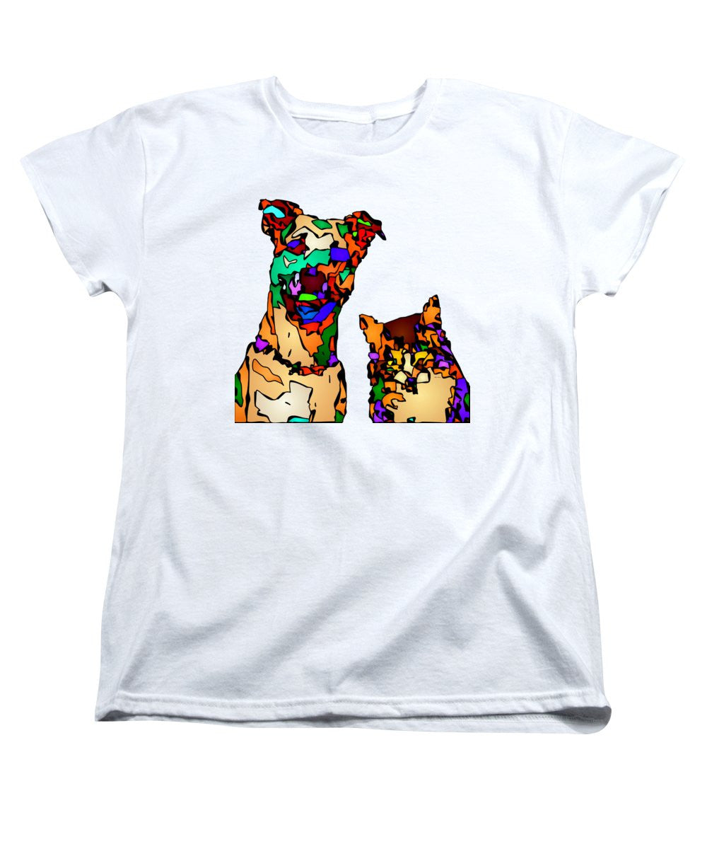 Women's T-Shirt (Standard Cut) - Buddies For Life. Pet Series