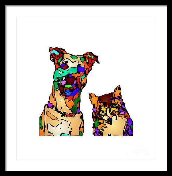 Framed Print - Buddies For Life. Pet Series