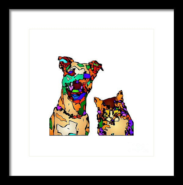 Framed Print - Buddies For Life. Pet Series