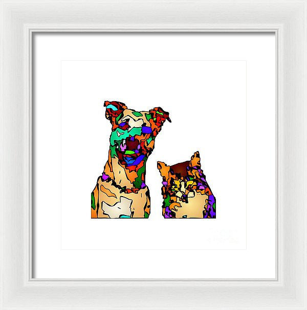 Framed Print - Buddies For Life. Pet Series