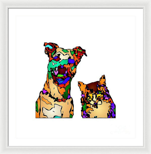 Framed Print - Buddies For Life. Pet Series