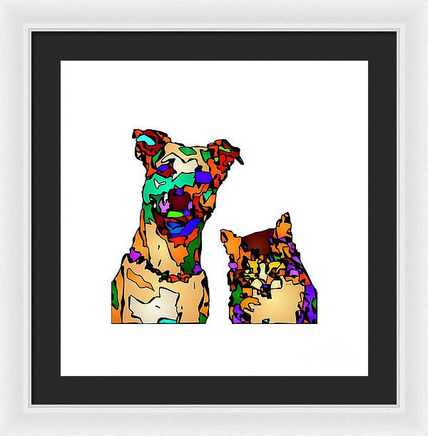 Framed Print - Buddies For Life. Pet Series