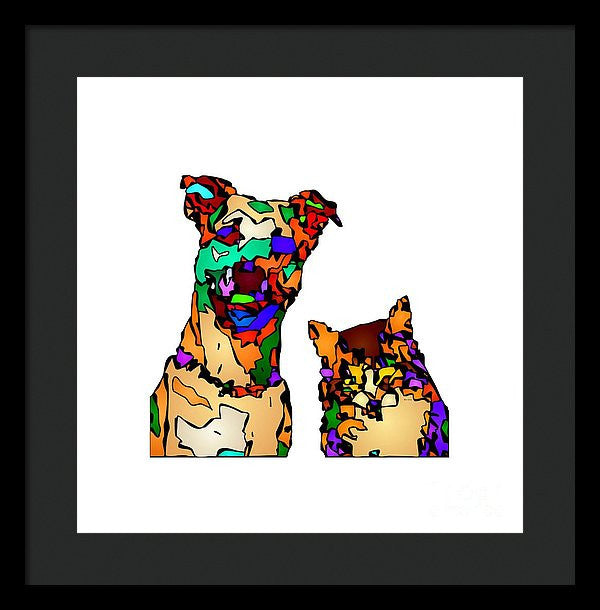 Framed Print - Buddies For Life. Pet Series