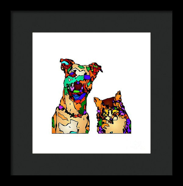 Framed Print - Buddies For Life. Pet Series