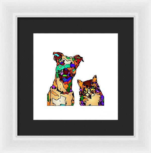 Framed Print - Buddies For Life. Pet Series