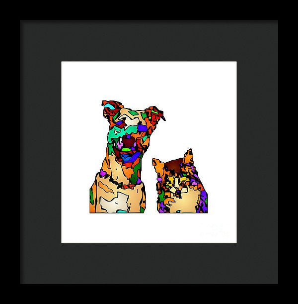 Framed Print - Buddies For Life. Pet Series