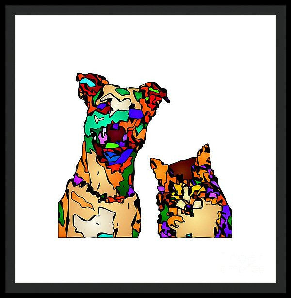 Framed Print - Buddies For Life. Pet Series