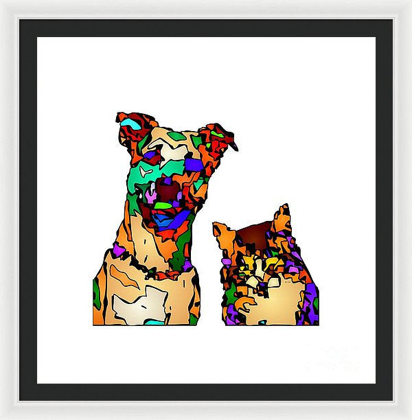 Framed Print - Buddies For Life. Pet Series