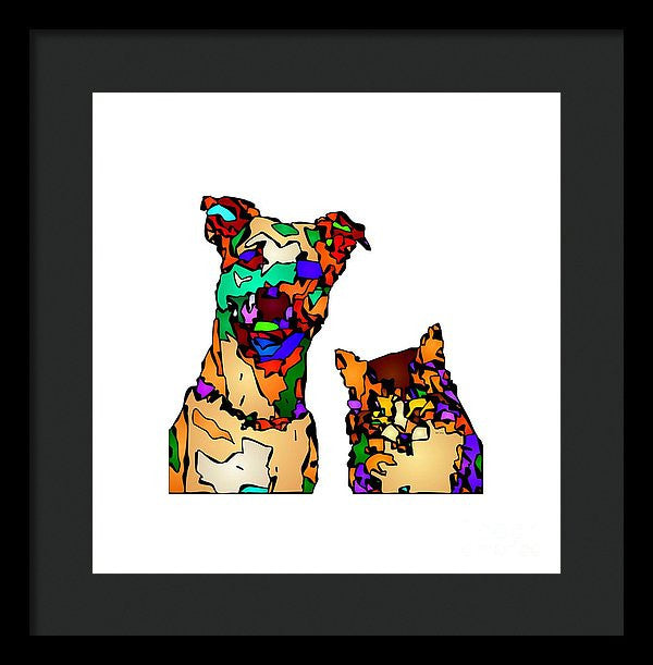 Framed Print - Buddies For Life. Pet Series