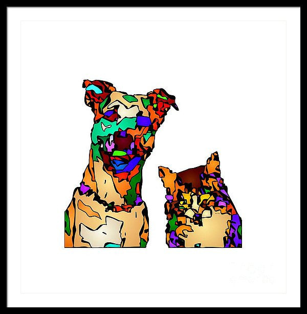 Framed Print - Buddies For Life. Pet Series