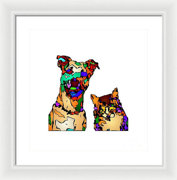 Framed Print - Buddies For Life. Pet Series