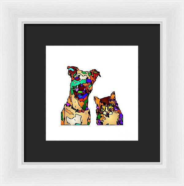 Framed Print - Buddies For Life. Pet Series