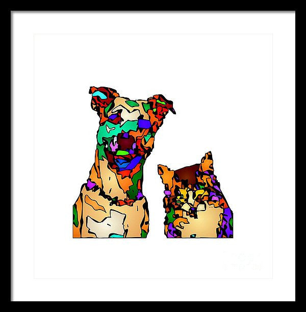 Framed Print - Buddies For Life. Pet Series