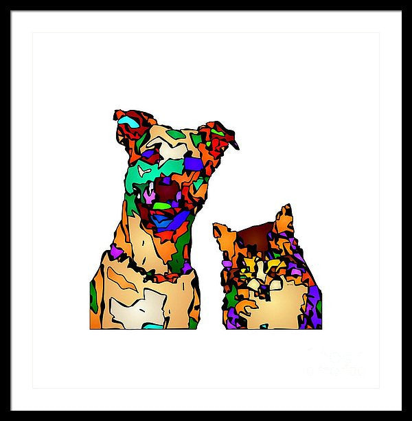 Framed Print - Buddies For Life. Pet Series