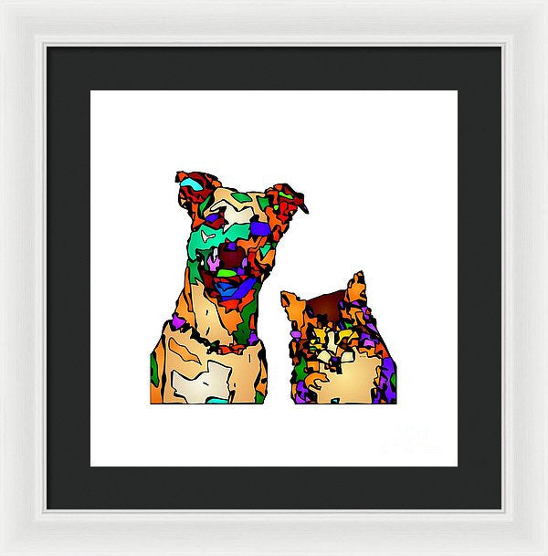 Framed Print - Buddies For Life. Pet Series