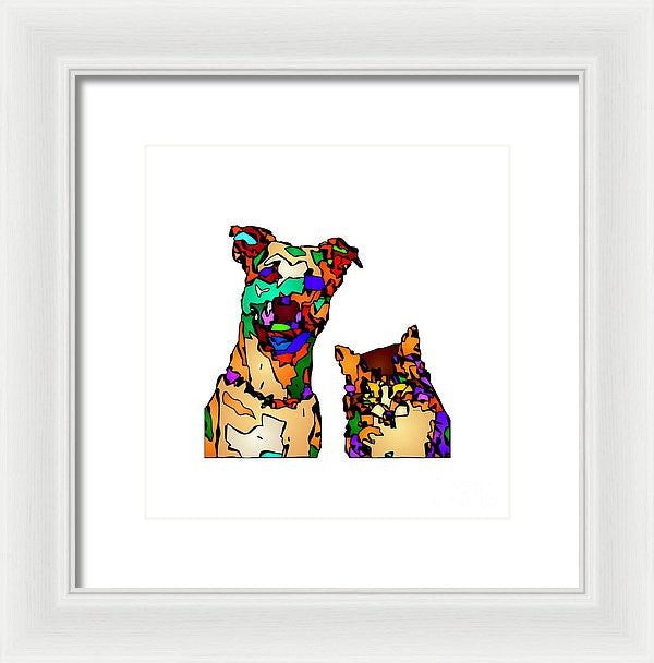 Framed Print - Buddies For Life. Pet Series