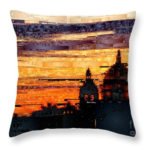 Throw Pillow - Cartagena Colombia Night Skyline