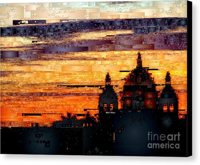 Canvas Print - Cartagena Colombia Night Skyline